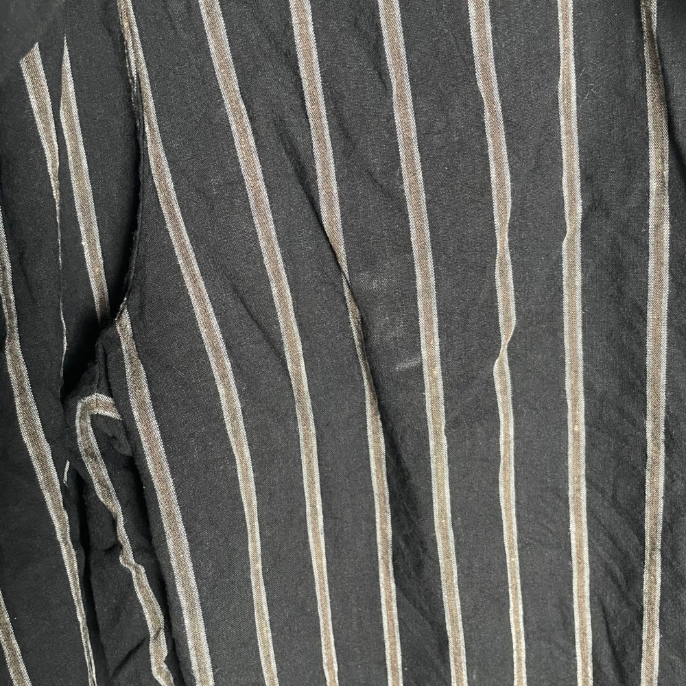 J Jill Wide Leg Linen Blend Pants Womens XL Petite Stripes Coastal Lightweight - Picture 6 of 11